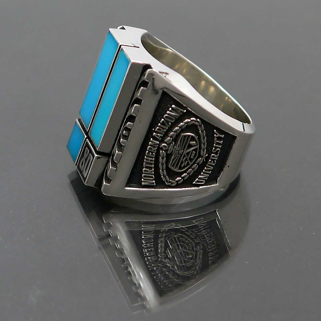 northern arizona university turquoise class ring quot ma university class rings