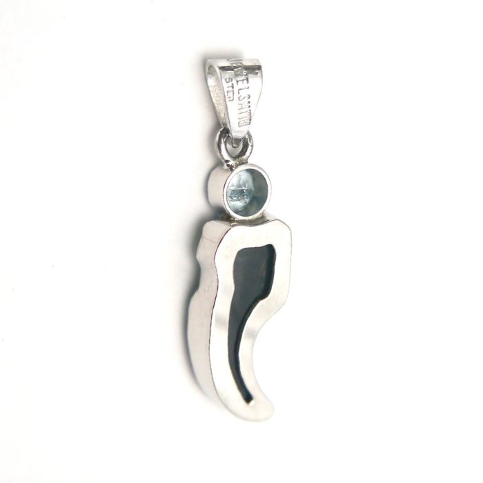 Opal and Aquamarine Multi-Stone Pendant, Handmade in Sterling Silver - Image 3