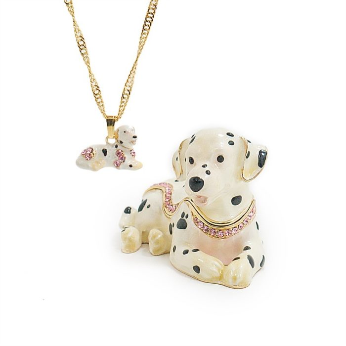 Puppy Dalmation Trinket Box & Necklace *Discontinued