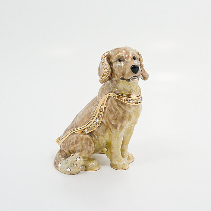 Great Golden Retriever Trinket Box & Necklace