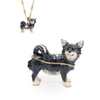 Fuzzy Long Haired Chihuahua Dog Trinket Box - Image 2