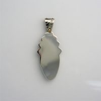 Handmade Sterling Silver and 14k Turquoise Pendant - Image 2