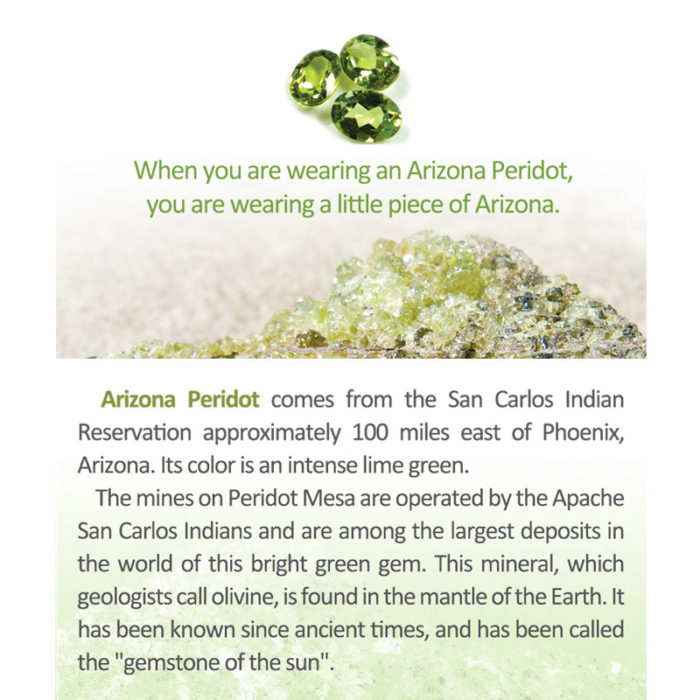 14k Genuine Arizona Peridot Gemstone Bezel Necklace - Image 3