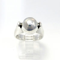 Sterling Silver Spinning Ball Ring - Image 2