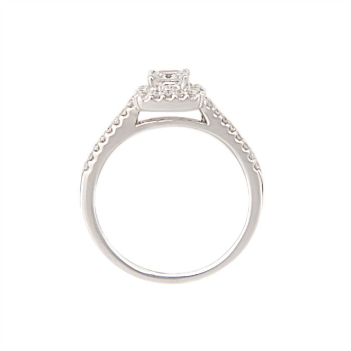 Princess Halo Diamond Engagement Ring, Semi-Mount - Image 2