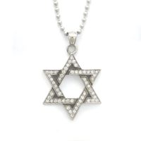 14k Star Of David Diamond Pendant