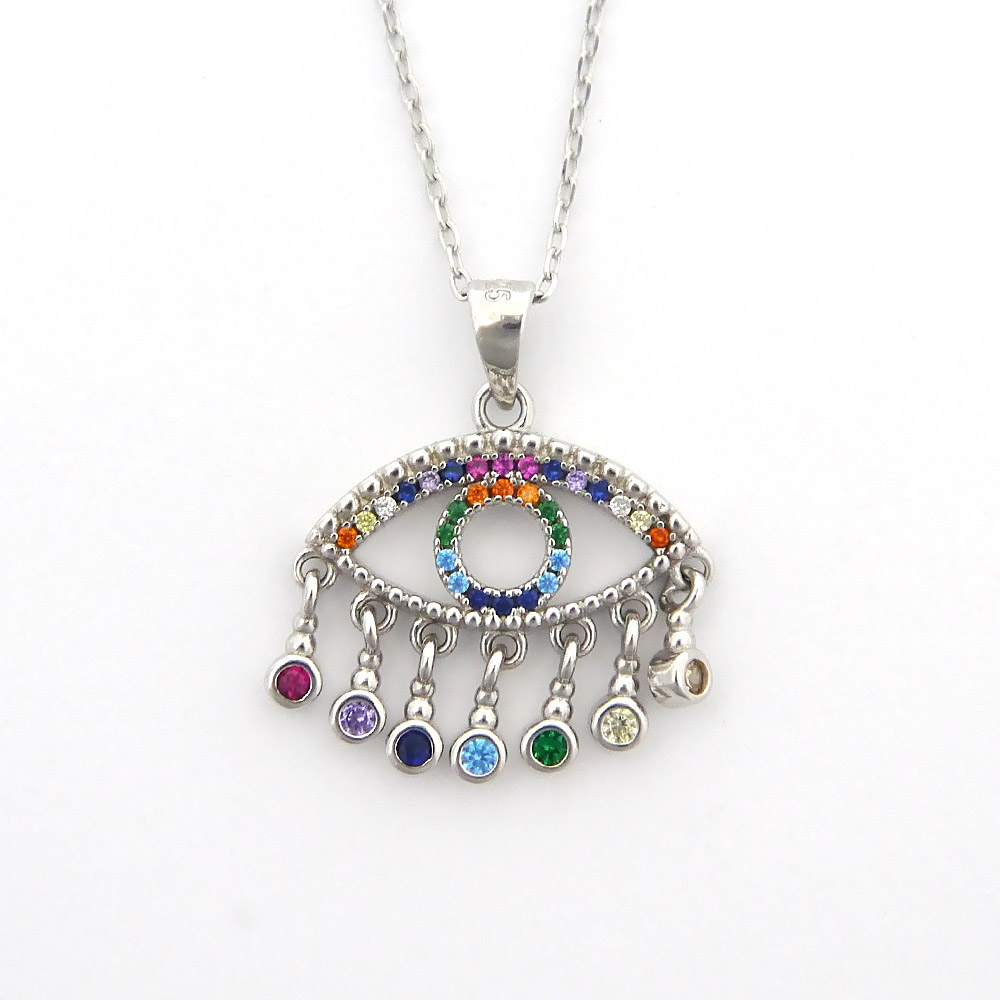 Ivory Evil Eye Necklace – KESYA JAIPUR