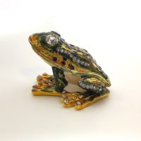Enameled Frog Trinket Box with Matching Necklace By Jere - Image 4
