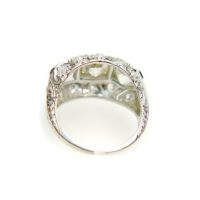 Antique Engagement Edwardian Filigree 3-Stone Diamond Ring, est 3.36 ctw - Image 7