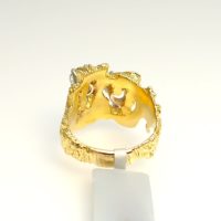 18k Vintage Lost Wax Diamond Ring 1.62 ctw - Image 4