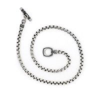 NightRider 5mm Box Toggle Necklace Chain in Sterling Silver, 18" - Image 2