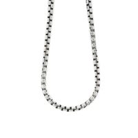 NightRider 5mm Box Toggle Necklace Chain in Sterling Silver, 18"