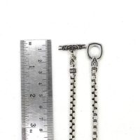 NightRider 5mm Box Toggle Necklace Chain in Sterling Silver, 18" - Image 3