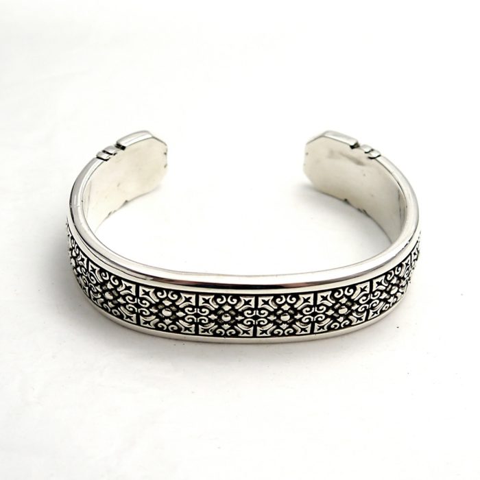 Designer Night Rider "Drextyn" Cuff Bracelet in Sterling Silver - Image 2
