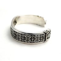 Designer Night Rider "Drextyn" Cuff Bracelet in Sterling Silver - Image 3