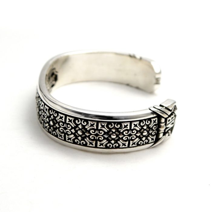 Designer Night Rider "Drextyn" Cuff Bracelet in Sterling Silver - Image 3
