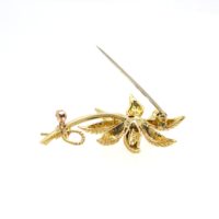 Vintage 1930's 18k Gold Tiffany & Co. Ruby Cluster Flower Brooch/Pin - Image 5