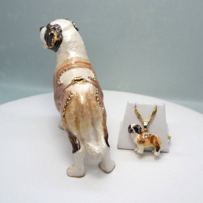 Hero St. Bernard Trinket Box & Necklace - Image 4