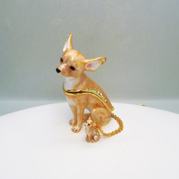 Starlight Chihuahua Trinket Box & Necklace - Image 4