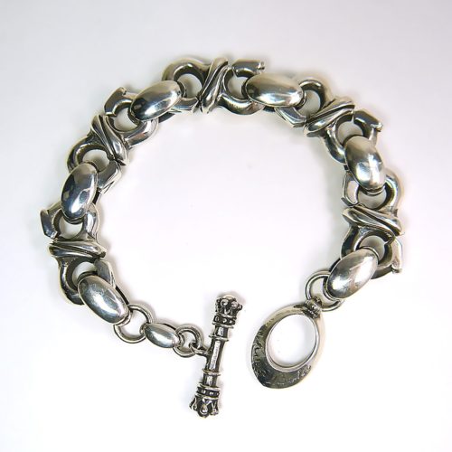 King Baby S-Link Dragon Tail Bracelet in Sterling Silver 10"