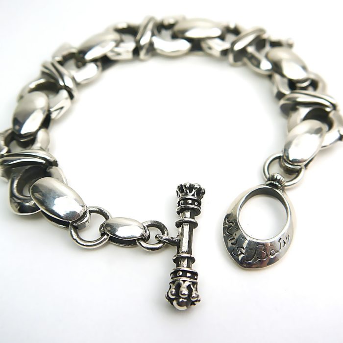 King Baby S-Link Dragon Tail Bracelet in Sterling Silver 10"