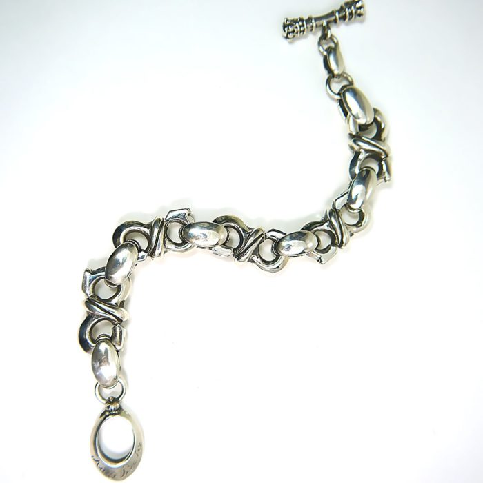 King Baby S-Link Dragon Tail Bracelet in Sterling Silver 10"