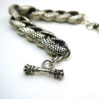 King Baby Snake Link Bracelet in Sterling Silver 10"