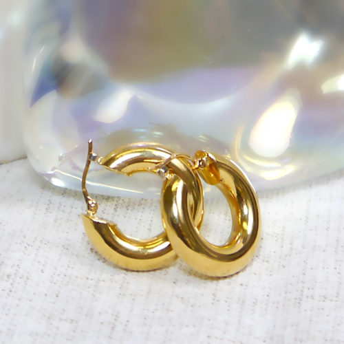 18k Yellow Gold Hoop Earrings