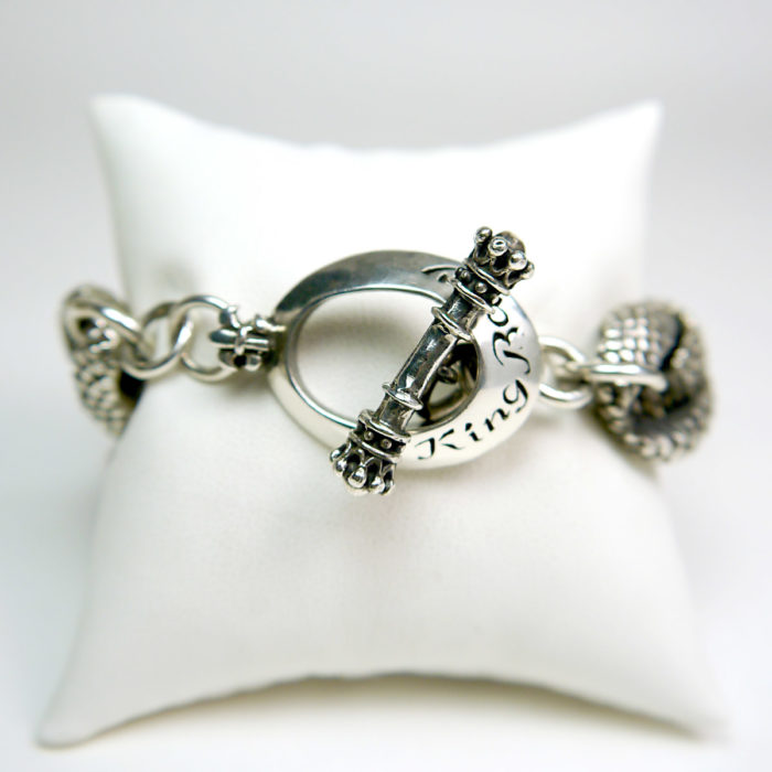 Retired Designer King Baby Large Snake Link Bracelet, 9.5" in Sterling Silver - Image 2