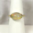 14k Handmade Bezel Ring with Oval Ethiopian Opal Cabochon in Yellow Gold