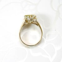 2.36 ct Yellow Diamond Ring with Wide Band in 18k Yellow Gold