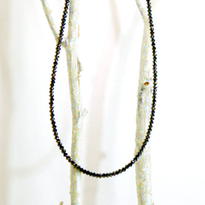 Black Diamond Bead Necklace