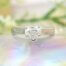 Heart-Shaped Diamond Solitaire Engagement Ring in 14k White Gold