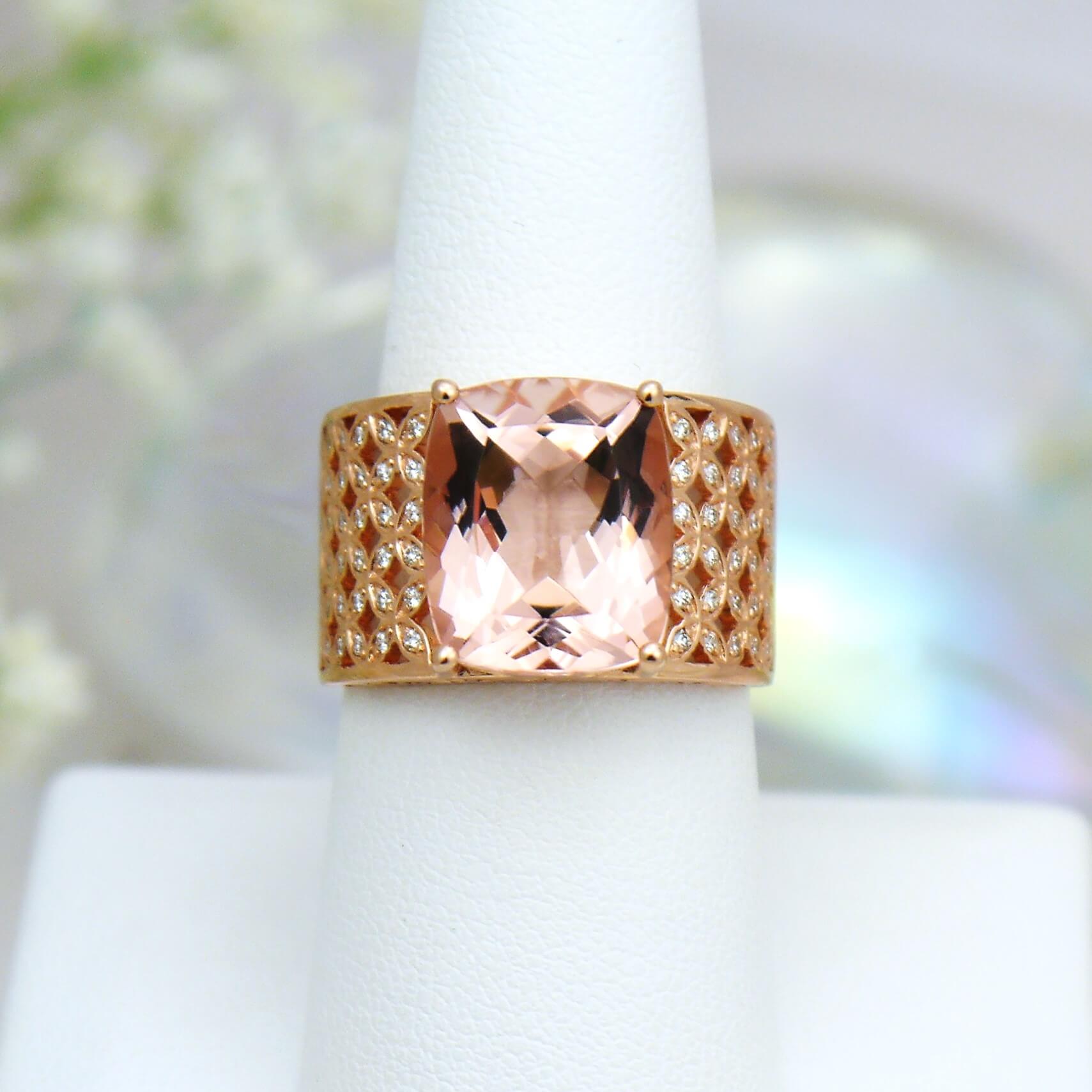 Rose gold on sale thick band ring