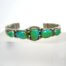 5 Pear Cut Turquoise Stone Cuff Bracelet in Sterling Silver