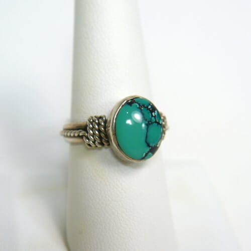 Oval Cut Turquoise Sterling Silver Ring