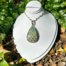 Checkerboard Cut Pear Shaped Labradorite Pendant in Sterling Silver