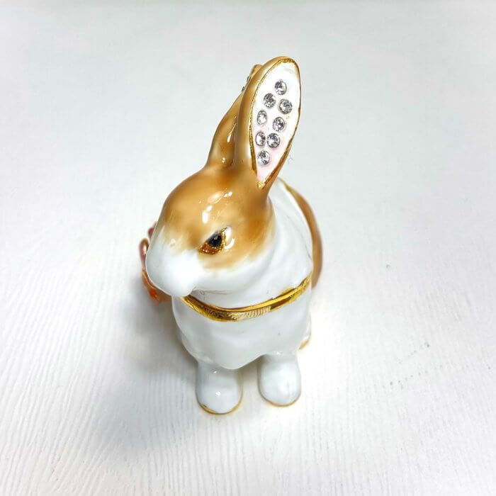 Bunny Trinket Box with Matching Necklace