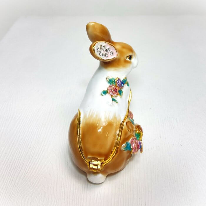 Bunny Trinket Box with Matching Necklace