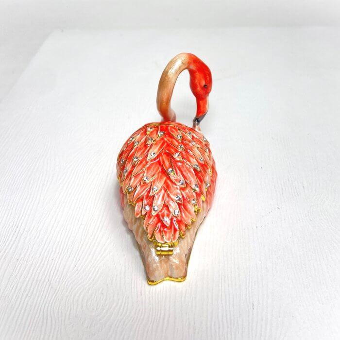 Flamingo Trinket Box with Matching Necklace