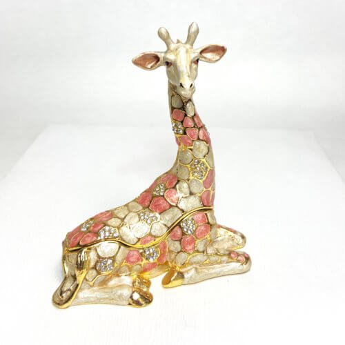 Glamorous Giraffe Trinket Box with Matching Necklace