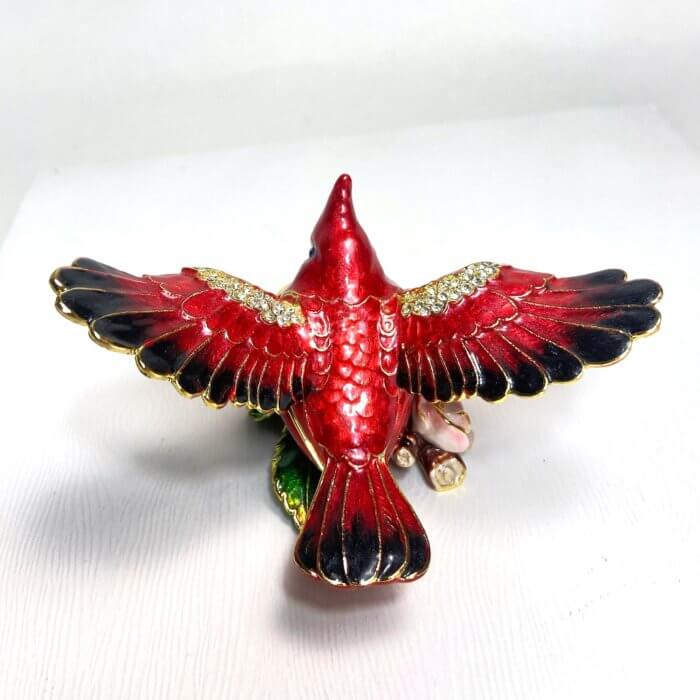 Charming Cardinal Trinket Box with Matching Necklace - Image 2