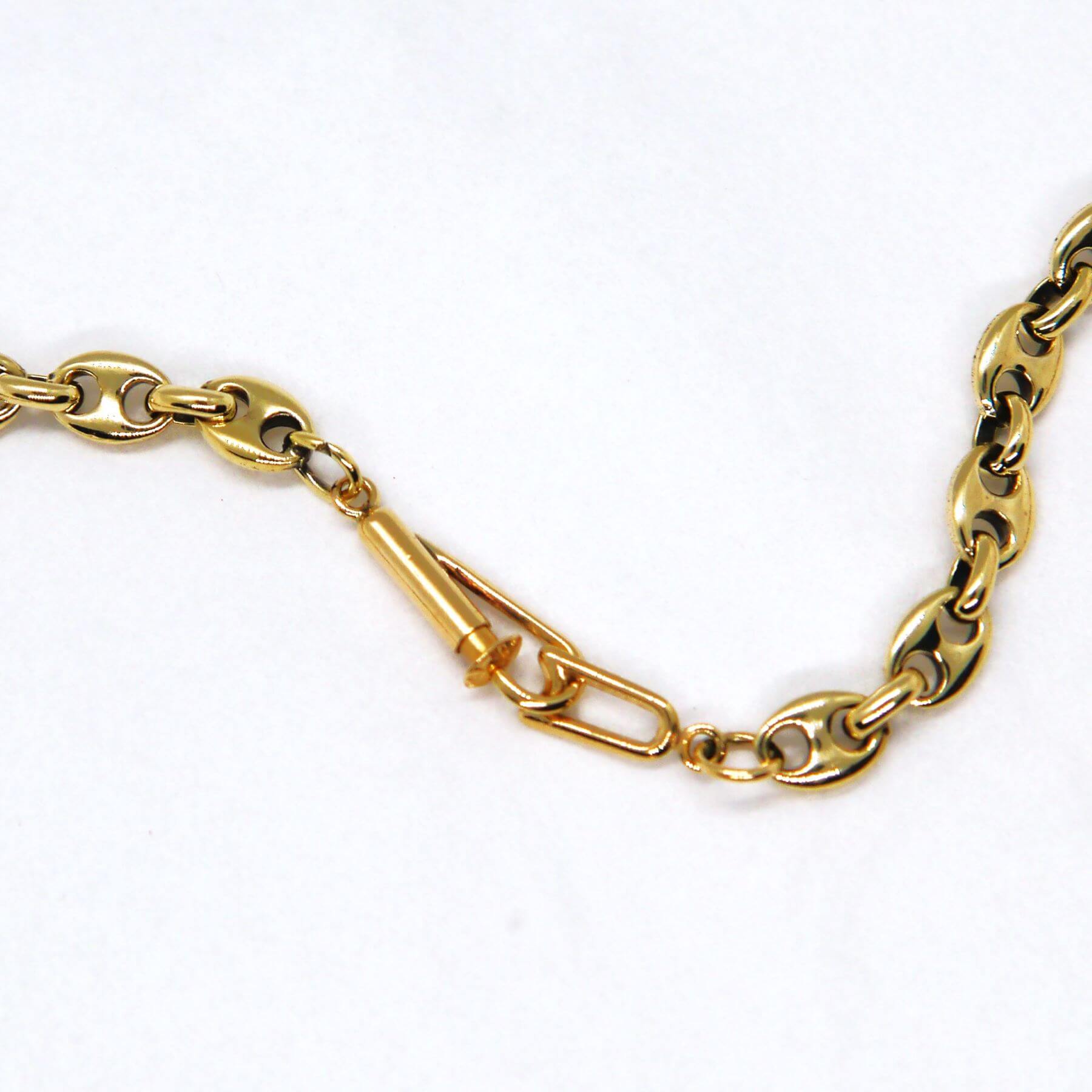 Deco Chain Link Necklace in 18K Yellow Gold