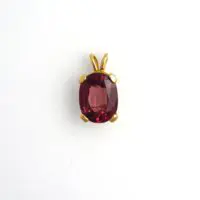 Cushion-Cut Tourmaline Pendent in 14k Yellow Gold