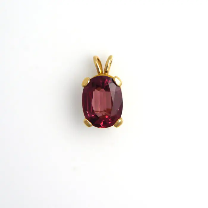 Cushion-Cut Tourmaline Pendent in 14k Yellow Gold