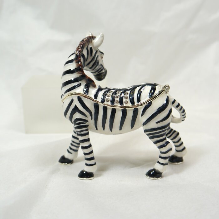 Zesty Zebra Trinket Box with Matching Mini Necklace - Image 2