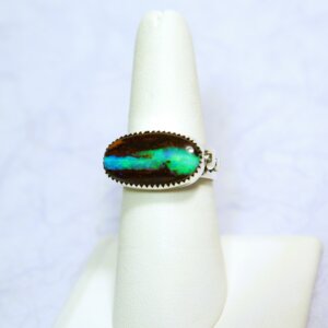 Sterling Silver Australian Boulder Opal Handmade Ring