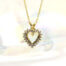 Diamond Heart Pendant in 14k Yellow Gold