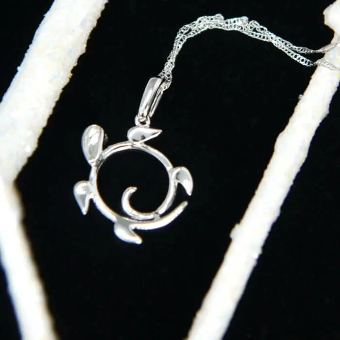 Ruby & Diamond Turtle Pendant Necklace