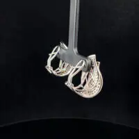 14k White Gold Multi-Gemstone Earrings - Image 3